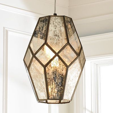 Mercury Glass Geometric Pendant Light AH-122 Moradabad
